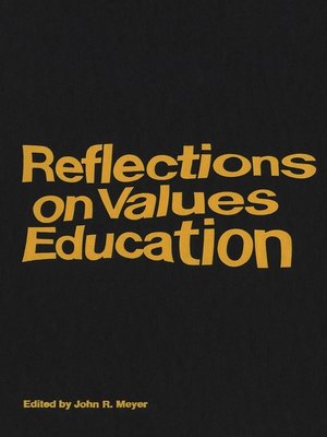 cover image of Reflections on Values Education